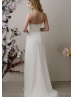 Strapless Sweetheart Neckline Ivory Chiffon Beaded Prom Dress